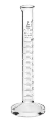 Eisco Labs 10ml Graduated Cylinder, Class B - White Graduations, Round Base