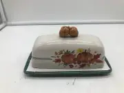 Celebrate Together Ceramic 7in Fall Pumpkins Butter Dish CC02B55012