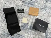 CHANEL Quilted Flap Wallet Leather Camel New With Tags!