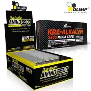 Amino Acids 5500 + Kre-Alkalyn 60-180 Caps. Protein Pills BCAA Creatine Anabolic