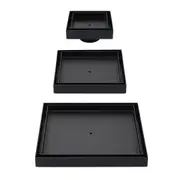 Black 100/130/150/200mm Small Floor Drain Shower Grate Tile Insert 50/80mm Waste