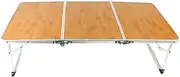 Picnic Table Folding - Camping Table | Reusable Camp Tables | Compact Camp Furniture | Travel Dining | Lightweight Bamboo Table for Outside Picnic Garden Cooking BBQ Fishing Beach