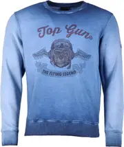 Top Gun Smoking Monkey, sweatshirt , color: Blue , size: 3XL