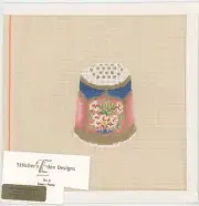 Stitcher's Eden Designs Imari Peony Thimble Hand Painted Canvas 18ct NEW