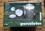 Texsport Aluminum 20 Cup Percolator Coffee Maker for Outdoor Camping