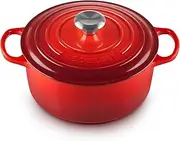[Le Creuset] Signature Enameled Cast Iron Casserole 24cm Cerise SS Knob