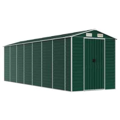 Garden Shed Outdoor Storage Tool Workshop Sheds Steel Green 191x640x198cm