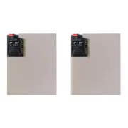 2x Jasart Gallery 16x20" NTRL Linen Painting Canvas Stretched Board Panel 400GSM