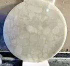 36" White Quartz Agate Coffee & End Table Top for Cafeteria Decor Furniture