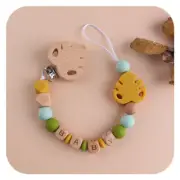 Personalised Baby Name Dummy Soother Clips Holder Shower Gift Pacifier Chain