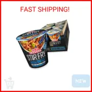 Nissin Cup Noodles Stir Fry Noodles in Sauce, Korean BBQ, 2.89 Ounce (Pack of 6)