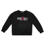 【CROCODILE JUNIOR 小鱷魚童裝】『小鱷魚童裝』短版LOGO T恤-黑色(650457-09)
