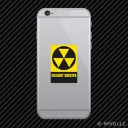 Fallout Shelter Cell Phone Sticker Mobile Die Cut warning nuclear danger