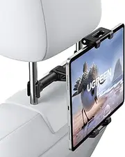 UGREEN Car Headrest Mount Back Seat Tablet Phone Holder Rear Bracket Cradle for iPhone 16 Pro Max, iPad Mini Pro Air, Galaxy Tab, and More 4.7-12.9'' Devices