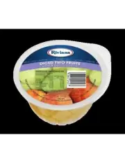 Riviana Two Fruits Diced Cups In Natural Juice 12 X 120gr Tray