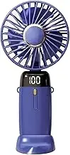 Comoda Hand Fan Rechargeable,USB Rechargeable Handheld Fan with Lanyard - Multifunctional Neck Fan with 5 Speeds Adjustable for Home, Travel, Camping