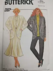 Blazer Jacket Skirt Pants 14 16 18 Butterick 4049 Sewing Pattern VTG Fast Easy