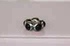 NIB PANDORA ONYX Ster S CABOCHON SPACER CHARM RETIRED 790538O BagTag Pouch HTF!