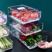 1pcKitchen refrigerator storage box drawer type fresh-keeping box eggs and meat