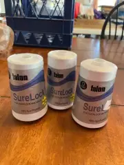 SURELOCK FOR OVERLOCK MACHINES 100% SPUN POLYESTER = LOT OGF 3 SPOOLS