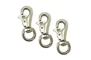 Bull Snap Clip With Hook Easy Open Steel Nickel Plated Horse Rope Lead Rugs X 3