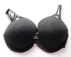 Paramour by Felina Women's Amaranth Sheer Plunge T-Shirt Bra WR4 Black Size 38DD