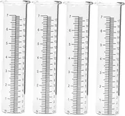 4 Pack Garden Rain Gauge Outdoor Rain Measuring Tube Scale for Accurate Rainfall Measurement
