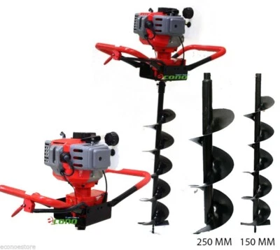 Ranch Yard Post Fencing Planting Soil Hole Digger EPA w/10" + 6" Auger Bits