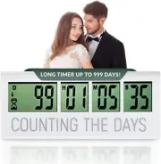 Counting the Days Countdown Clock - up to 999 Days LCD Digital Timer Easy to Set