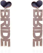 [ANGLEQUEEN] Colorful Acrylic Bridal Earrings BRIDE Letter Drop Earrings Wedding Bride Bridesmaid Earrings Teen Gift