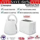 Westinghouse Electric 1.7L 2200W Kettle & 2 Slice Bread Toaster Breakfast Pack