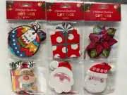 Xmas gift tags christmas swing tag satin tie 3 packs to choose 12 pieces