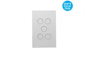 Clipsal Saturn ZEN 5 Gang Grid & Plate White | Z4065VH-ZW