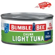 Bumble Bee Chunk Light Tuna In Water, 12 oz Can - Skipjack Tuna - 17 g Protein