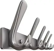 Coat Rack Wall Mount Coat Rack Wall Mount with 5 Double Hooks for Hanging – Heavy Duty Aluminium Rustic Coat Hooks – Clothes, Purse, Towel Wall Hooks Wall Coat Hooks