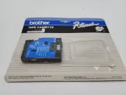 1 Pack Brother P-Touch Tape Cassette Laminated Labels TC-10 12mm Black/Clear NEW