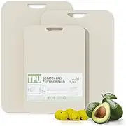 TPU Cutting Board for Kitchen, Safe Chopping Boards Set of 3, Non Slip Flexible Cutting Boards with Juice Groove, Knife Mark Resistant Chopping Mat, 2 Sided Cutting Mats, BPA Free, Dishwasher Safe