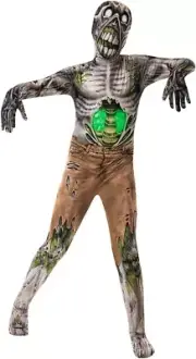Kids Green Slime Zombie Morphsuit Boys Girls Scary Radioactive Halloween Suit