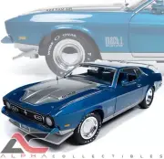 AUTOWORLD AMM1335 1:18 1971 FORD MUSTANG MACH 1 (MEDIUM BLUE) MCACN