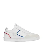 CT-10 CELINE TRAINER LOW LACE-UP SNEAKER in CALFSKIN, LAMINATED CALFSKIN AND SUEDE CALFSKIN 39 Optical white/blue/red/silver
