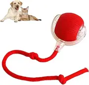 Chewie Viral Rolling Ball,Ball for Dogs,Chewie Smart Automatic Rolling Pet Ball,Interactive Cat Ball Toy,Automatic 360° Rotating Rolling Ball with USB Charging (Red),Red