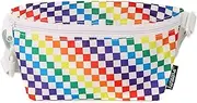 [Fydelity] Ultra-Slim Fanny Pack: INDY Rainbow & Wht | CHECK CHECKER PRIDE THEME