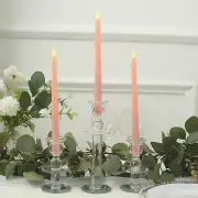 3 BLUSH 11" tall LED Flameless Taper Candles Lights Home Wedding Centerpieces