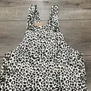 NEW Leopard Animal Print Overall Dress Beige And Brown Girl’s Sz 9-10 NWT