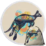 Nautical Kangaroo Beach Towel