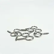 Wood Screws 50PCS 27mm Eye Screw Bolt Hook Stainless Steel Screw Eye DIY Rope Accessories Picture Frame Wire Goods Wood 4x70 Wood Screw