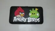 Angry Birds Wallet Black Hard Cover Red Inside Card Holder Coin Section