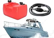 Marine Tank,Marine Oil Tank - Portable Fishing Boat Oil Container 3 Gallon for Yacht, Ship Crude Can with Filter and Pipe