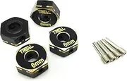 Brass Hex Wheels Hubs Adaptors 6mm(4) pcs for Axial Capra UTB (Black)