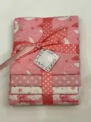 Zack & Zoey Receiving Blankets 24"x26" Baby Infant Pink Flannel Set Of 4